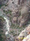 Looking down on bottom of S.O.B trail, Black Canyon of the Gunnison