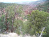 Looking down John Brown Canyon from the top of the switchbacks.