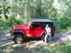 Jim with our rental Jeep - LaSal Pass road