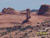 Telephoto shot of Delicate Arch from three miles away. Arches Nat'l Park.