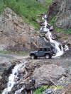 Terry and rental Jeep, Miller Creek Basin
