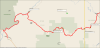 Map of trip from Gateway Colorado to Moab Utah the hard way